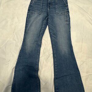 NWT American Eagle Curvy High Rise Flare Jeans 12 x-long